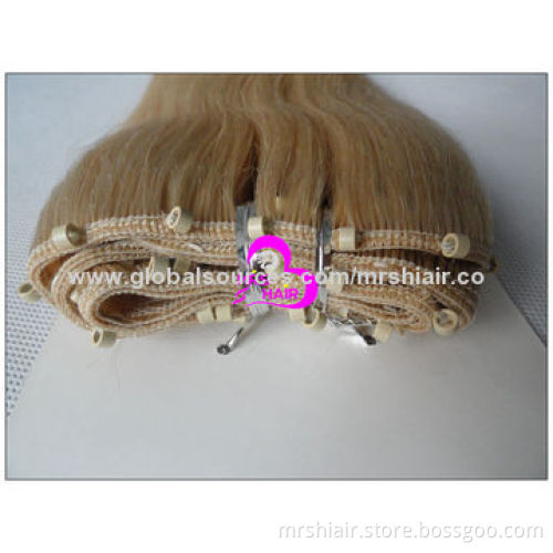 20-inch 16# Light Brown Straight Weighs 100g Malaysian Micro Ez Weft Hair